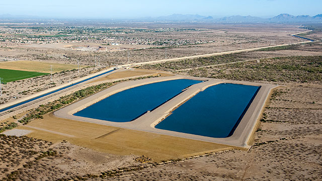 Superstition recharge aerial photo